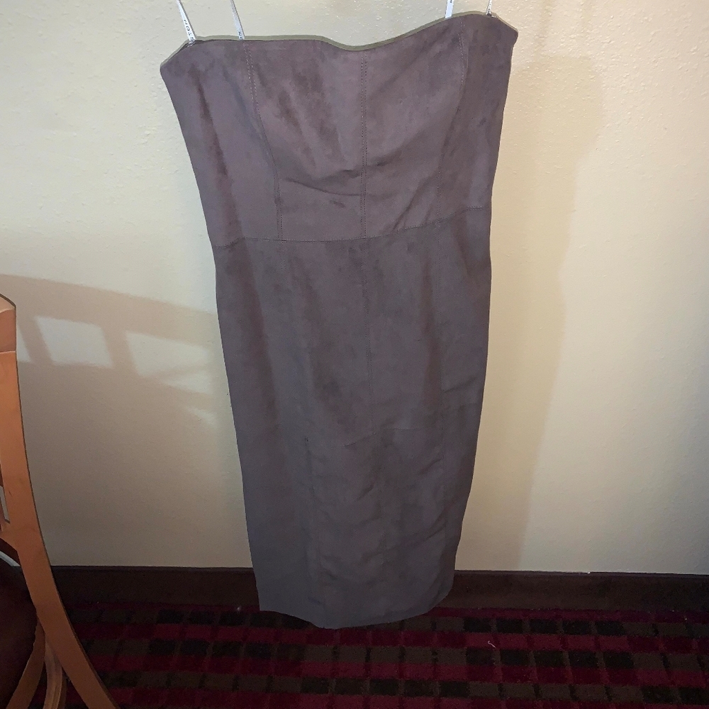 Nwt strapless sude dress